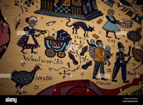 Detail of Grayson Perry Walthamstow Tapestry 2012 Stock Photo - Alamy