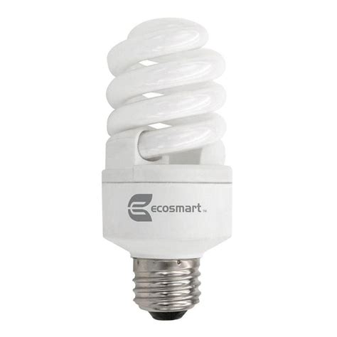 Ecosmart 60w Equivalent Soft White 2700k Spiral Double Life Cfl Light
