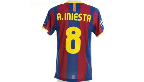 Iniestas Barcelona Match Shirt Wembley Final 2011 Charitystars