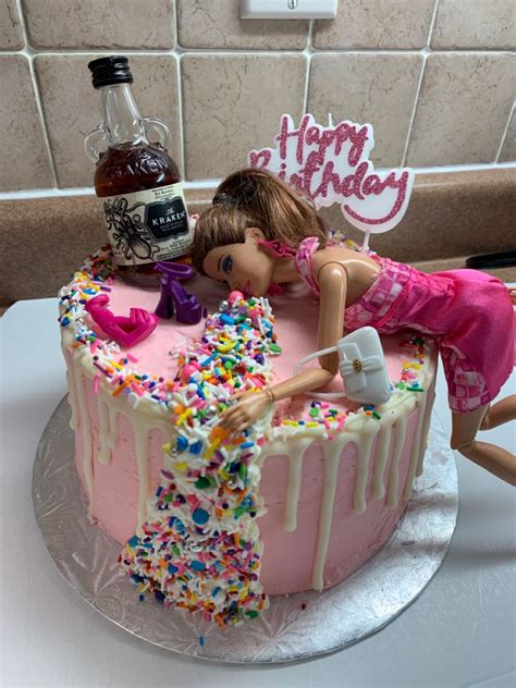 Drunk Barbie Cake🧁🦋 Sweetsbyju On Instagram • 15 Photos And Videos Drunk Barbie Cake 21st