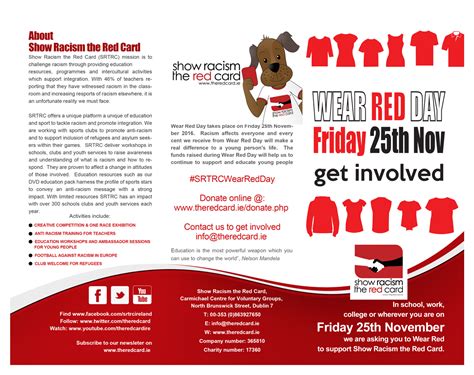 Wear Red Day- Wear Red Against Racism | Show Racism The 