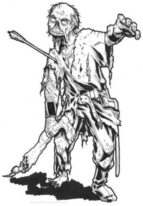 printable zombie coloring pages