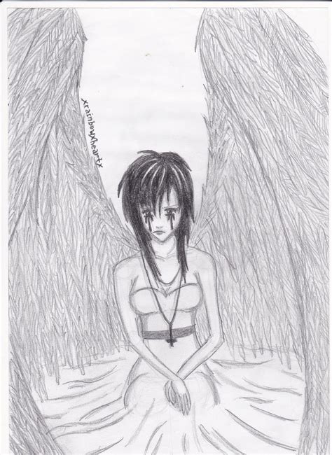 Sad Anime Angel Girl By Xrainbowxheartx On Deviantart