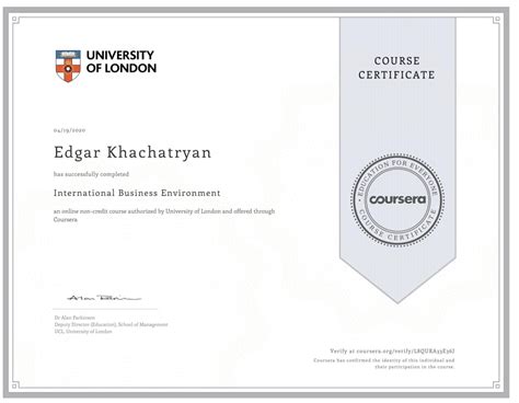 University Of London Edgar Khachatryan