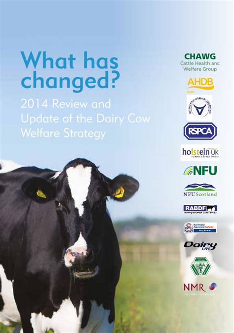 Pdf What Has Changed Ahdb Dairy · The Dairy Cow Welfare Strategy