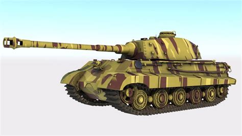 3d Model King Tiger Tank Vray Pbr Cgtrader