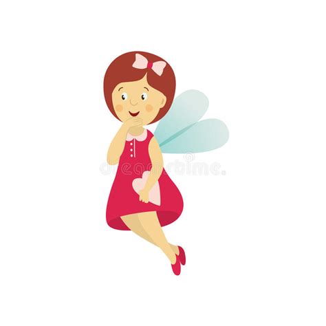 Vector Fairy Cute Girl Set Isolated Illustration Stock Vector