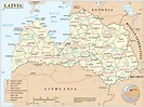Detailed large political map of Latvia. Latvia detailed large political ...