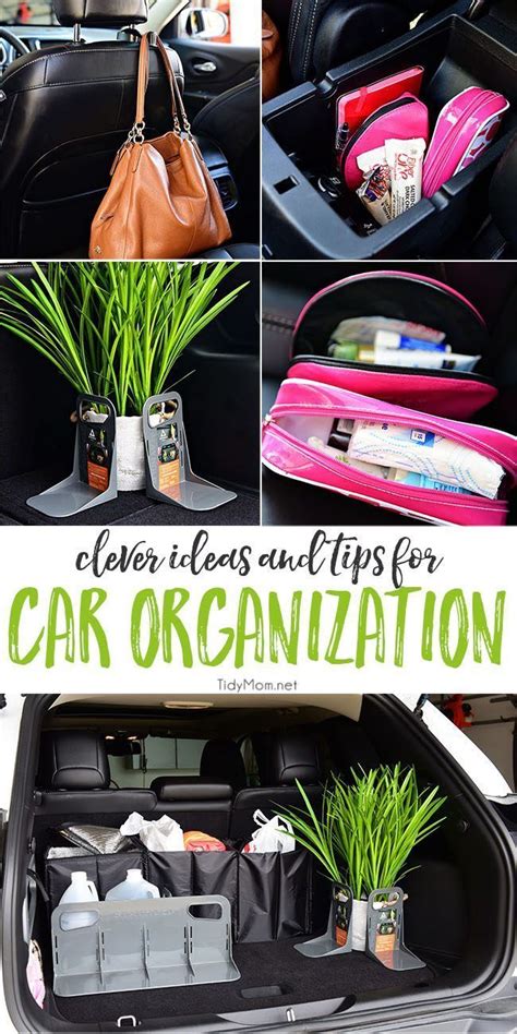 Clever Ideas And Tips For Car Organization Car Organization Diy Cars
