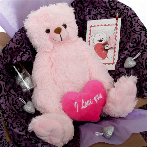 Gimme Some Lovin Bear Hug Care Package Featuring 18 Darling Heart Tubs Pink Valentines Day