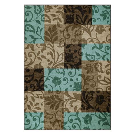 Maples Highland Textured Print Multicolor Area And Washable Throw Rugs In