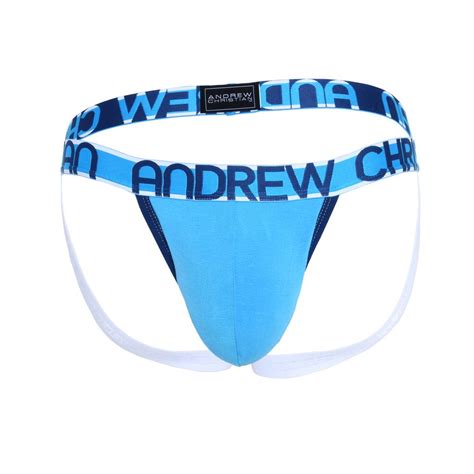 Andrew Christian Jock Modal Coolflex Avec Show It Bleu ⋆ Gunderwear