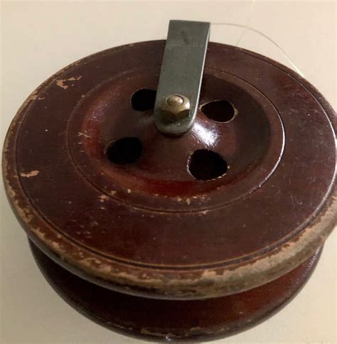 Antique Centre Pin Fishing Reel Made From Mahogany And Brass Etsy