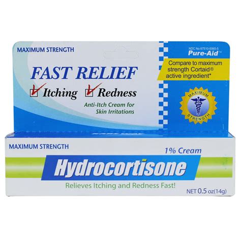 Pure Aid Hydrocortisone Anti Itch Cream 1 05oz Compare To Maximum