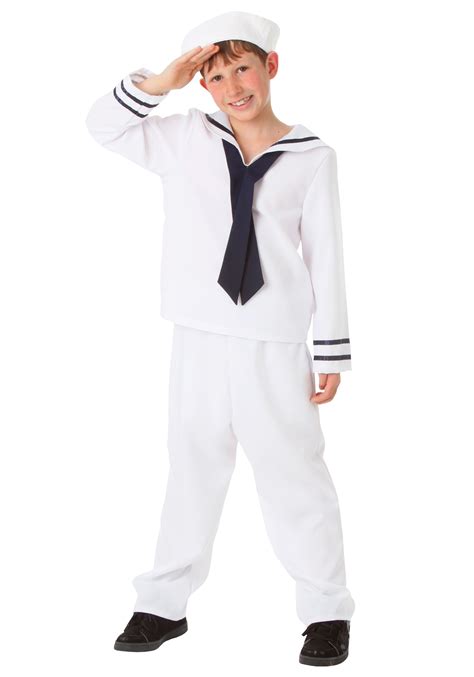 Navy Sailor Mens White Marine Uniform Costume Ubicaciondepersonas