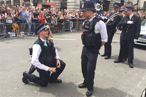 Heartwarming Moment Met Police Officers Get Engaged At London Pride
