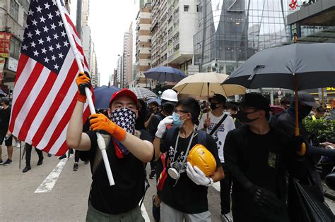 Hong Kong Protesters Toss Chinese Flag Clash With Police