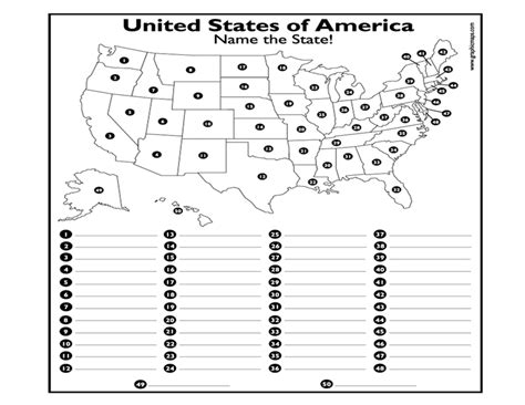 Page 1 United States Map Testdocx Geography Pinterest United