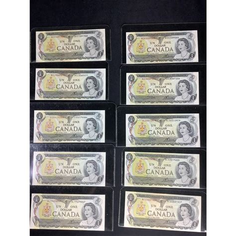10 Bank Of Canada 1973 1 Bills