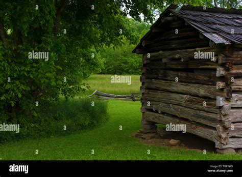 An Outbuilding On An Old Settlers Homestead In Cades Cove Valley In