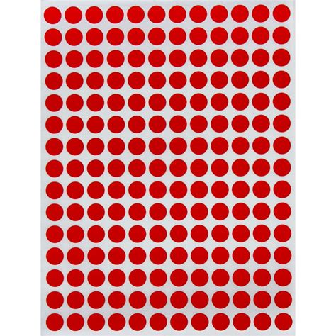 Red Dot Sticker ¼” Inch 8mm Colored Labels 2700 Pack By Royal Green