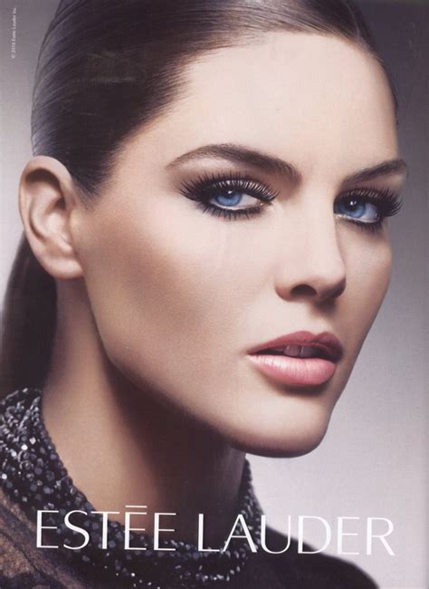 Beautiful Brunette American Supermodel Hilary Rhoda Modeling For Estee