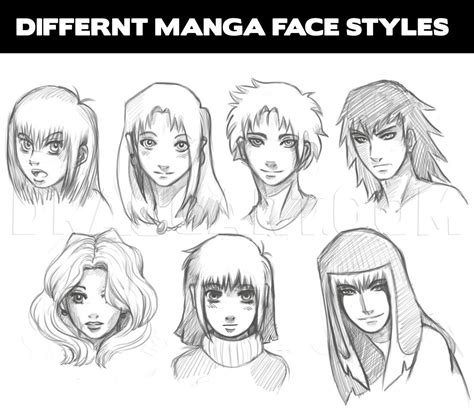 How To Draw Manga Heads Step By Step Drawing Guide By Dawn Dragoart