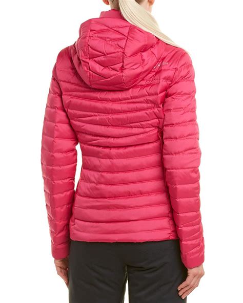 Spyder Synthetic Timeless Hoodie Down Jacket In Pink Save 61 Lyst