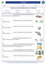 Click here for more info! Minerals. Eights Grade Science Worksheets and Answer key ...