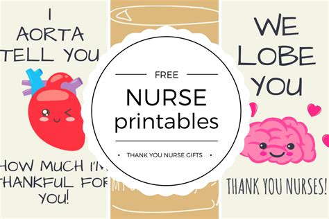 Free Printable Nurse Appreciation Thank You Cards Thank You Nurse