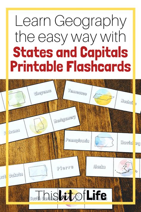 Learn Geography The Easy Way With States And Capitals Printable