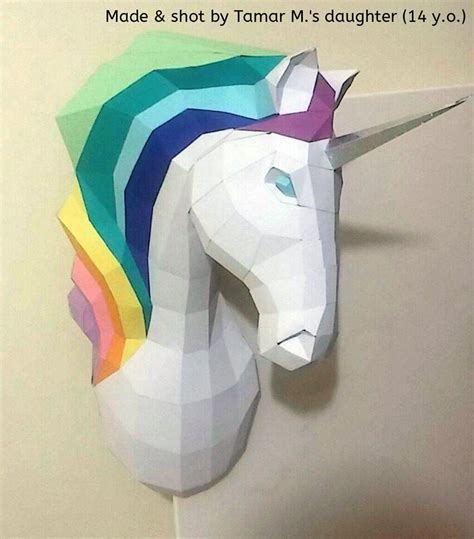 Diy Unicorn Unicorn Head Unicorn Lover 3d Paper Crafts Diy Paper