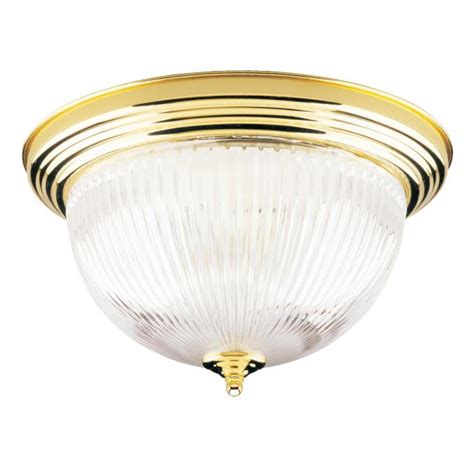 Full flush mount lighting is installed directly on the ceiling and leaves no spacing between the light and the surface of the ceiling. Westinghouse Two-Light Flush-Mount Interior Ceiling Fixture