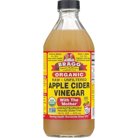 Bragg Organic Raw Apple Cider Vinegar With The Mother 16oz473ml Natural Oil Bar