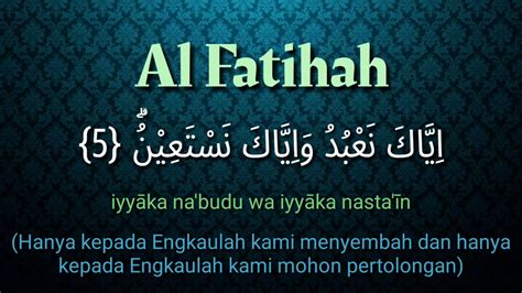Surat Al Fatihah Merdu Dan Artinya Dalam Bahasa Indonesia YouTube