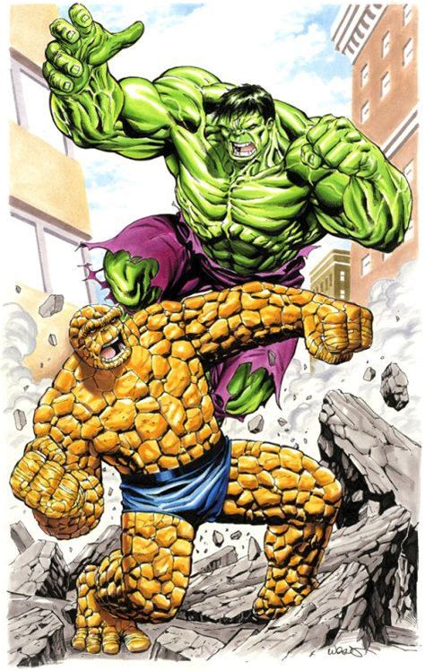 Hulk Vs The Thing By Kevin West Marvel Comics Superheroes Hulk Vs