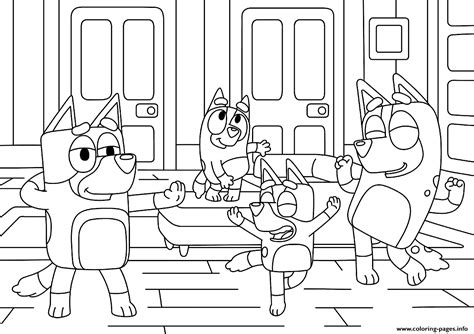 Get Bluey Colouring Pages Pictures