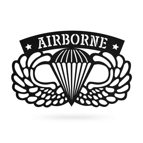 Airborne Emblem Wall Décor 24x19 Black In 2021 American Flag Wall