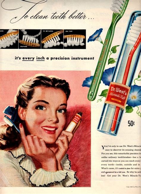 vintage pinup doctor west toothbrush 1947 advertisement vintage ads dentistry dentist