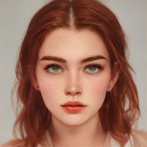 Artbreederby Art Red Hair Brown Eyes Character Inspiration Girl