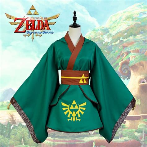 The Legend Of Zelda Cosplay Green Girl Queen Kimono Coat Zelda