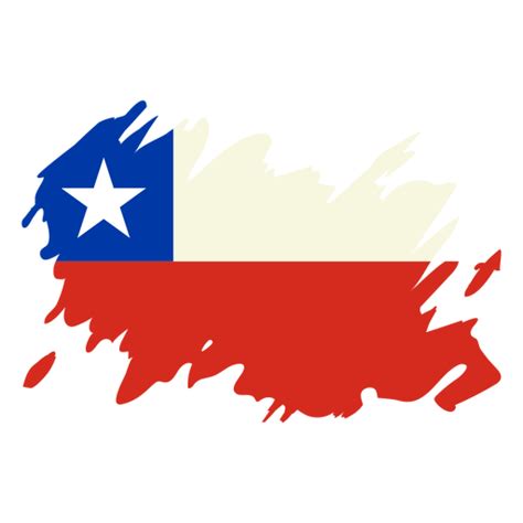 Chile Brushy Flag Design Transparent Png And Svg Vector File