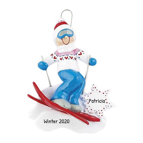 Personalized Skier Ornament Winter Olympics Decorations Ski