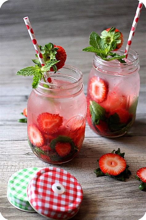 Strawberry Mint Infused Water Flavored Water Infused Water Recipes