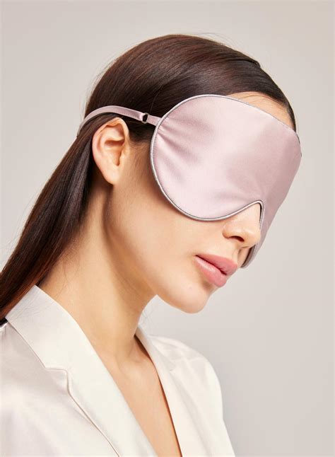 Silk Sleep Mask 100 Mulberry Silk Sleep Mask Pink Grey Silk Maison