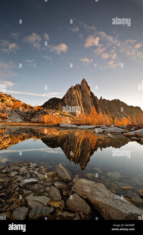 Washington Prusik Peak Reflecting In Gnome Tarn In The Enchantment