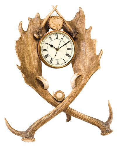 Fallow Antler Clock