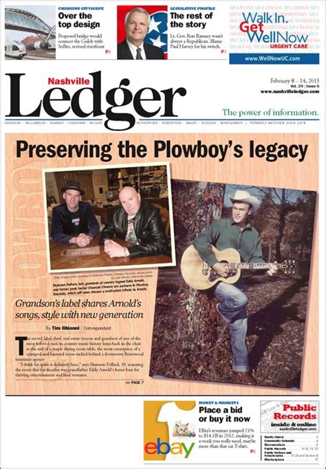 The Nashville Ledger With Images Songs Legacy Tops Designs