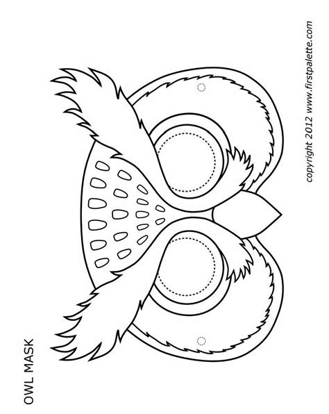 Printable Owl Mask Owl Mask Owl Coloring Pages Animal Masks Craft