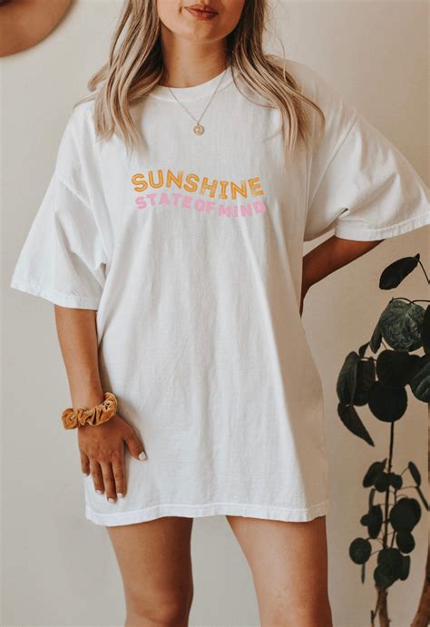 Vsco Shirt Y2k Shirt Trendy Oversized Tee Sunshine State Of Etsy